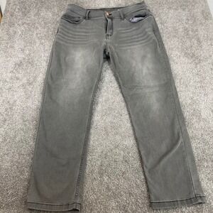 Mugsy Jeans Mens 34x29 Beans Casual Stretch Denim Comfort Fit Grey (Tag 36x30)